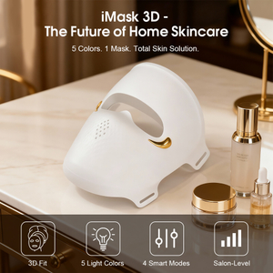 Hochwertige Silikon-LED-Gesichtsmaske, Rotlichttherapie f&uuml;r Gesicht, Hals, Anti-Falten und Straffung